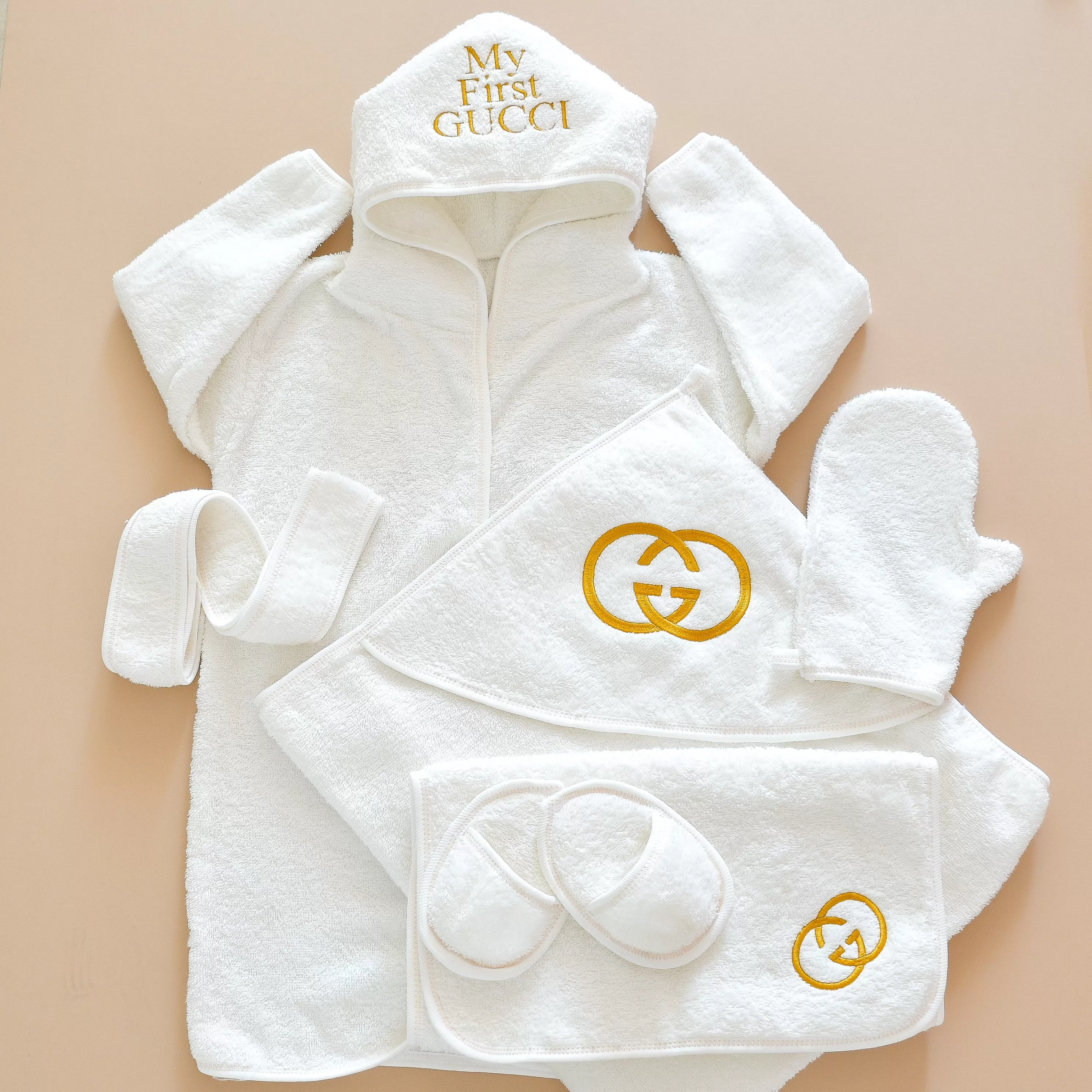 My First Gucci Baby Hooded Bathrobe Set - 5 Sets