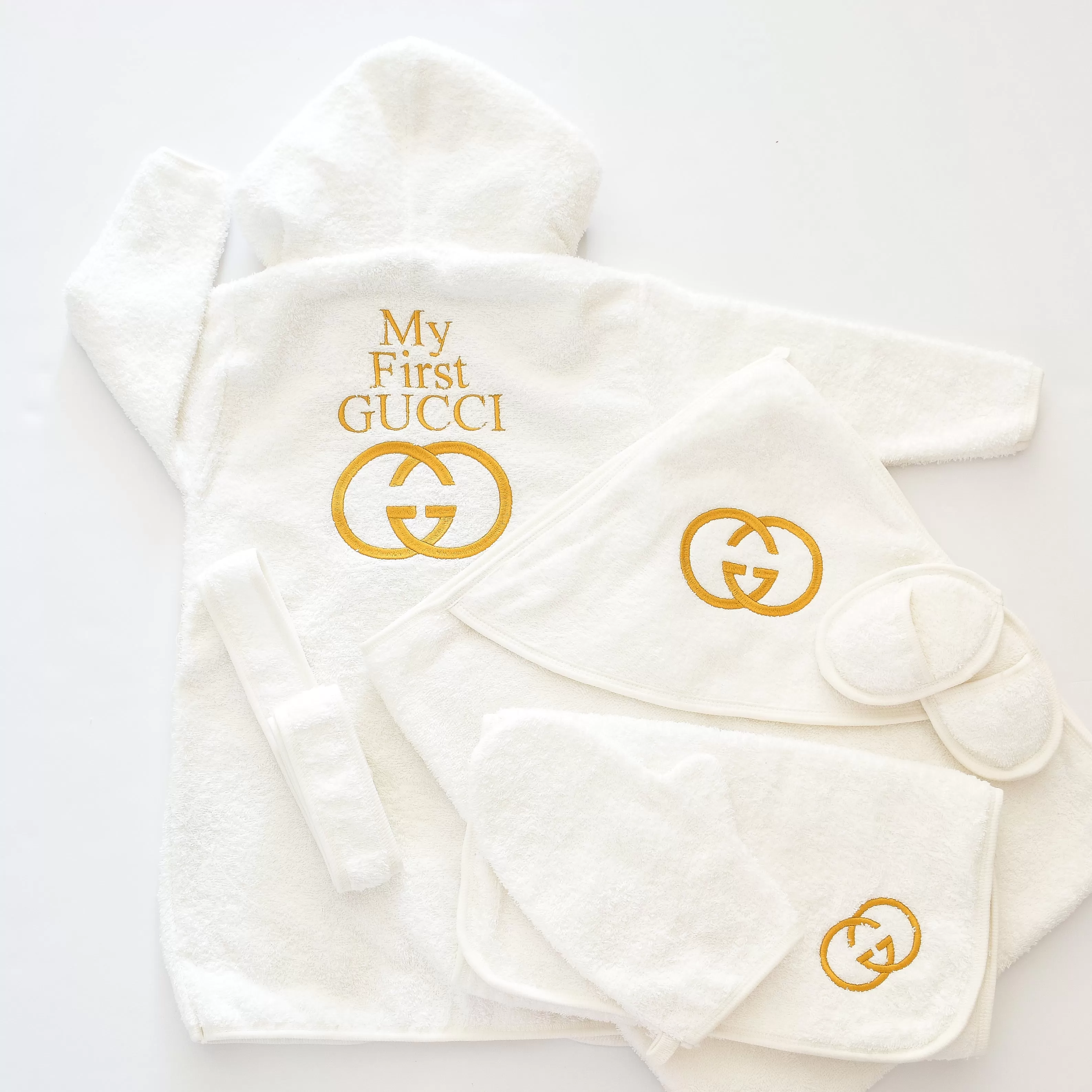 My First Gucci Baby Hooded Bathrobe Set - 5 Sets