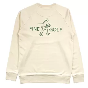 NEW Fine Golf - Looper Man Crewneck Sweatshirt Natural