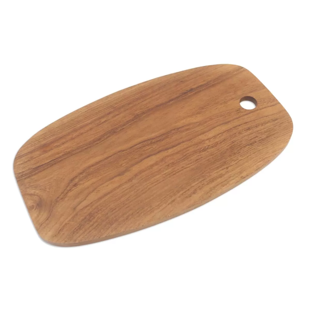 Novica Classic Oval Teak Wood Cutting Board