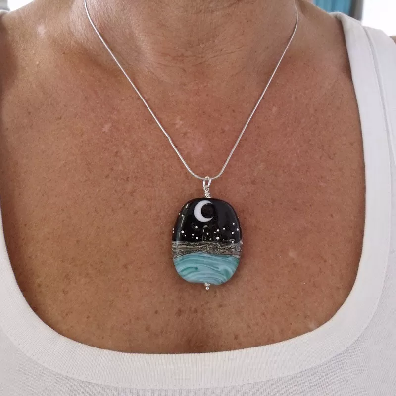 ocean at night pendant