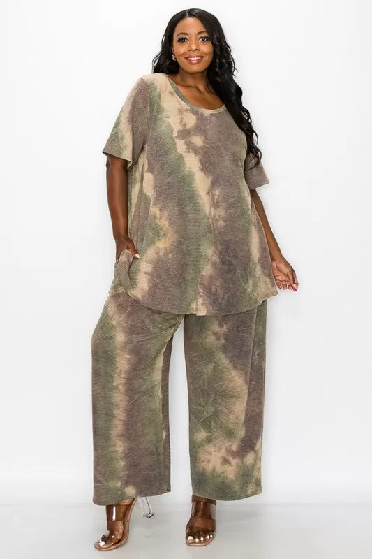 Olive Tie Dye Lounge Set