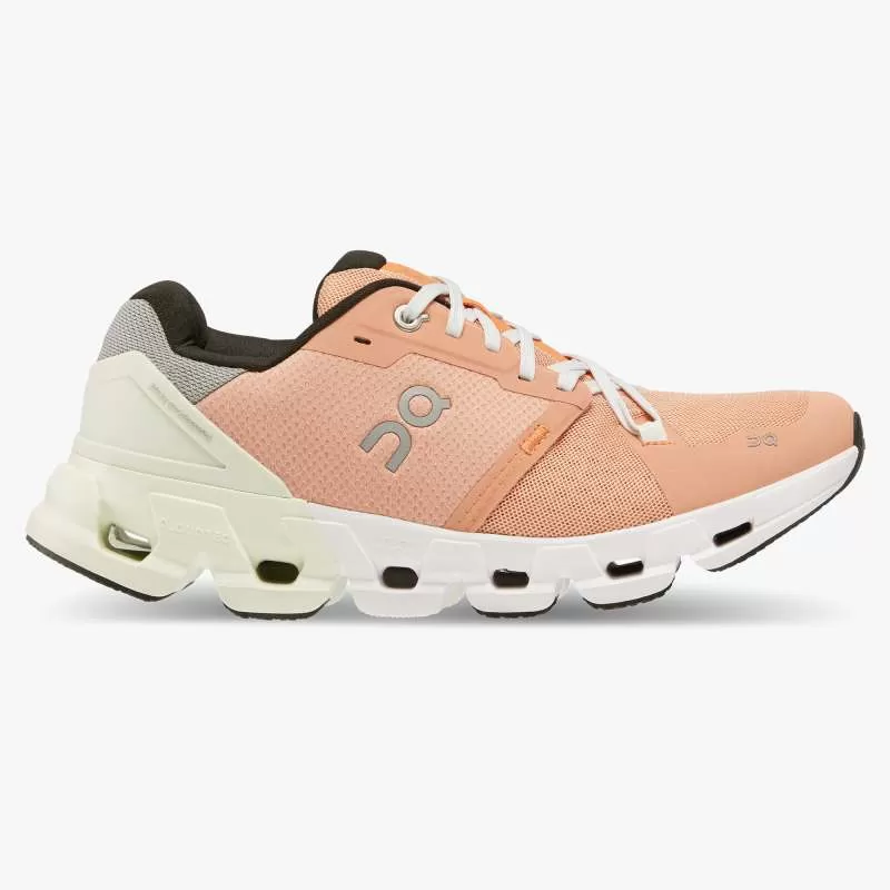 'On Running' Women's Cloudflyer 4 -  Peach / Aloe