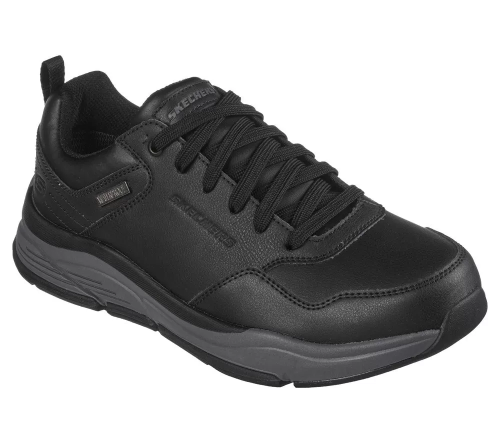 Pantofi sport, barbati, SKECHERS Bengo Hombre, 210021-BKGY negru, piele naturala