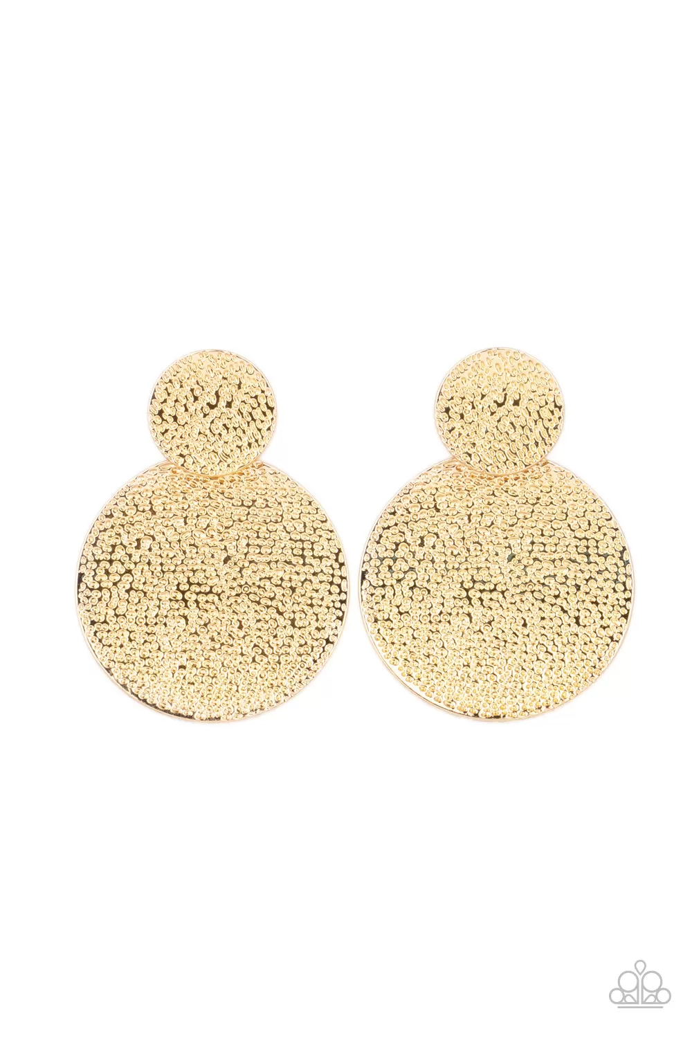 Paparazzi Earrings ~ Refined Relic - Gold