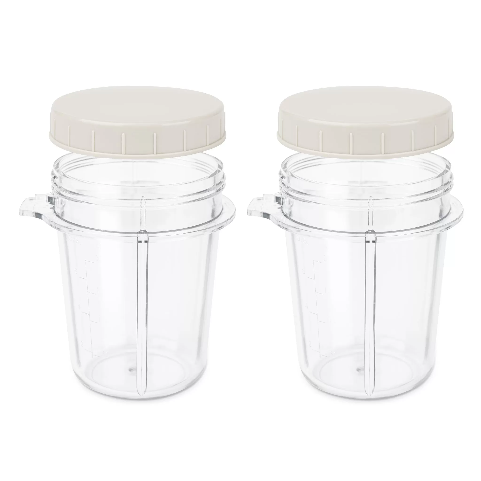 Personal Blender BPA-Free Grinding Cups with Lids, Set of 2 (8 oz)