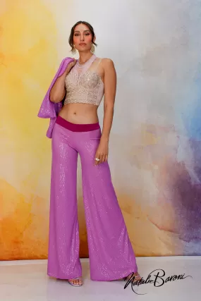 Purple Palazzo Pant - La Scala