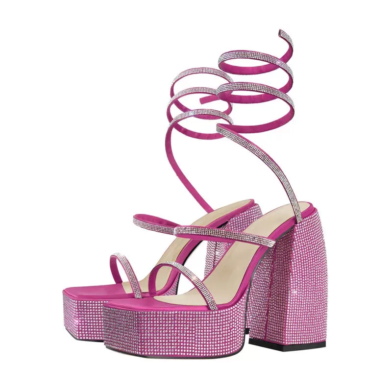 Sandals Queen Yilli (Fuchsia)