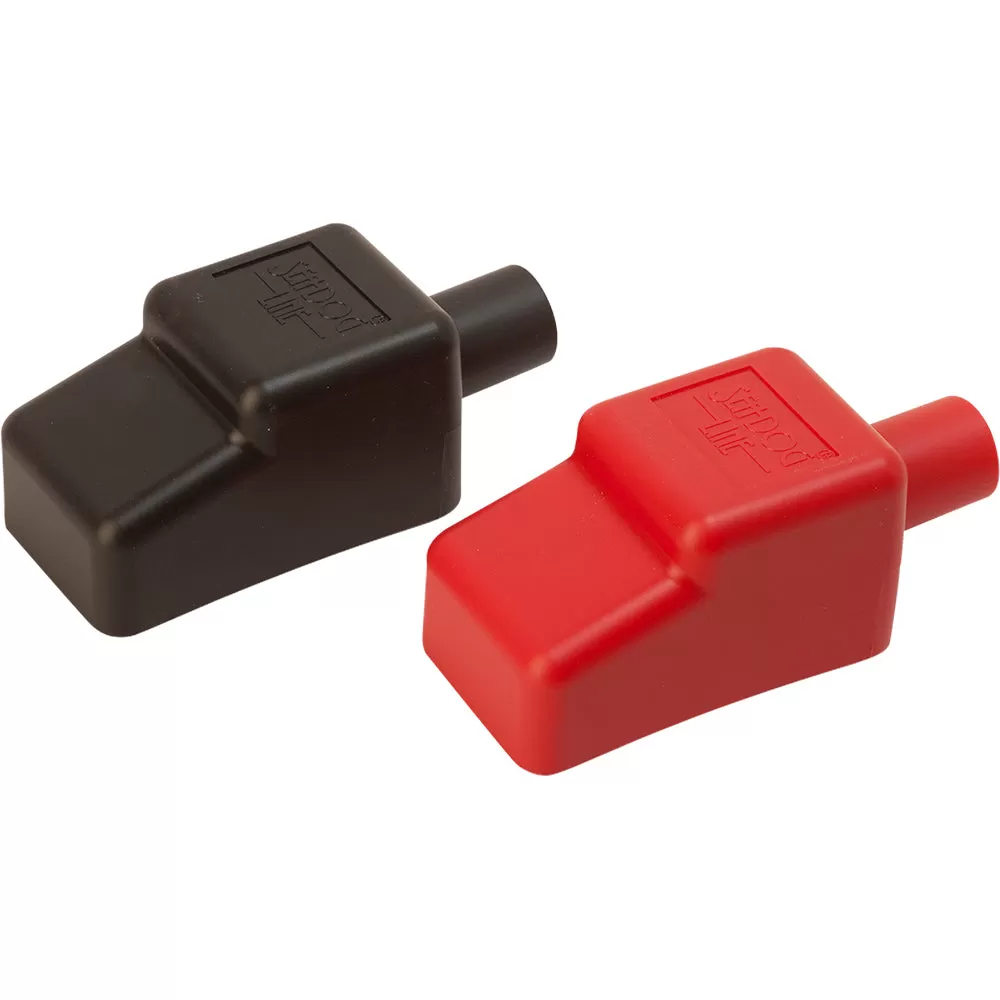 Sea-Dog Battery Terminal Covers - Red/Back - 1/2 [415110-1]