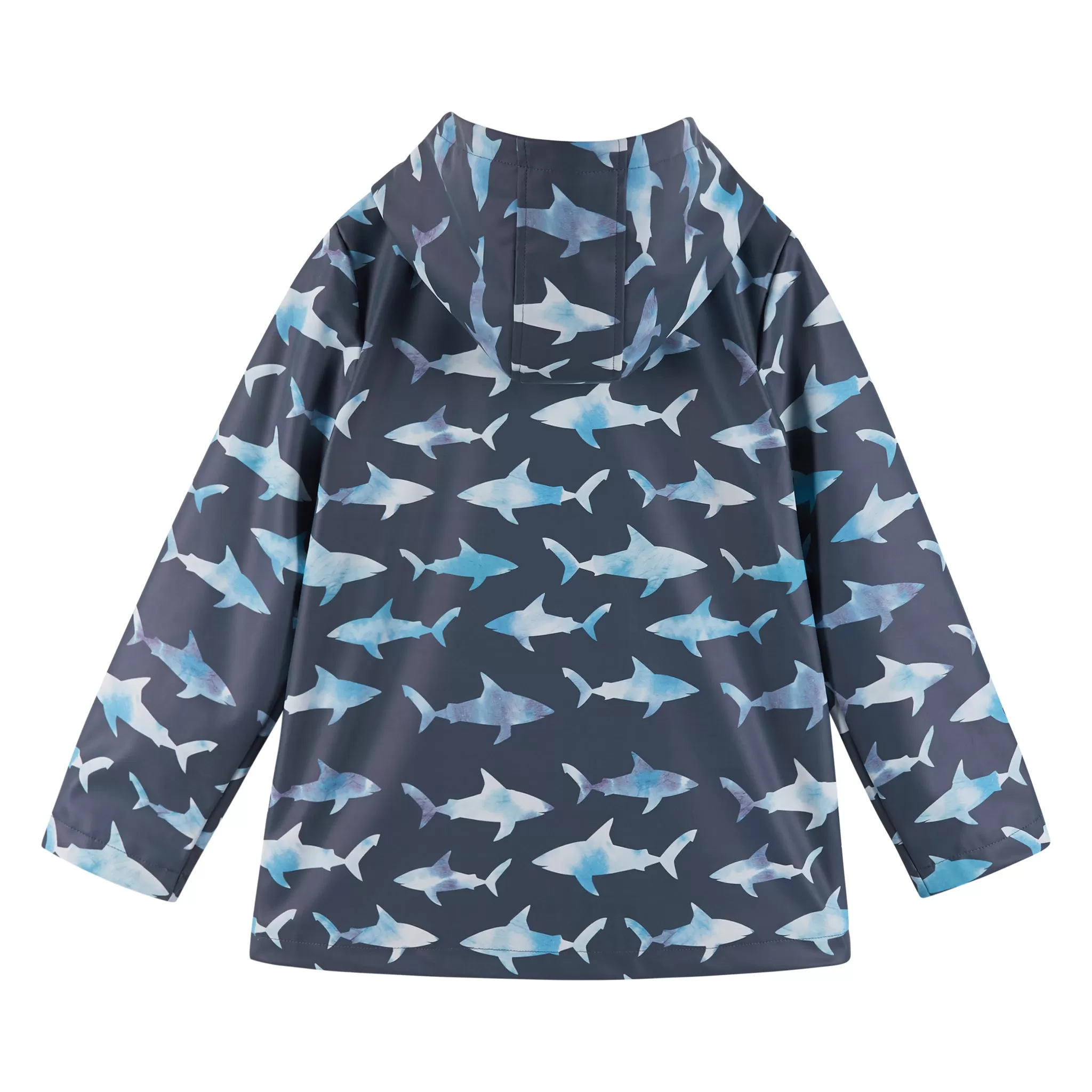 Shark Print Rain Coat | Blue