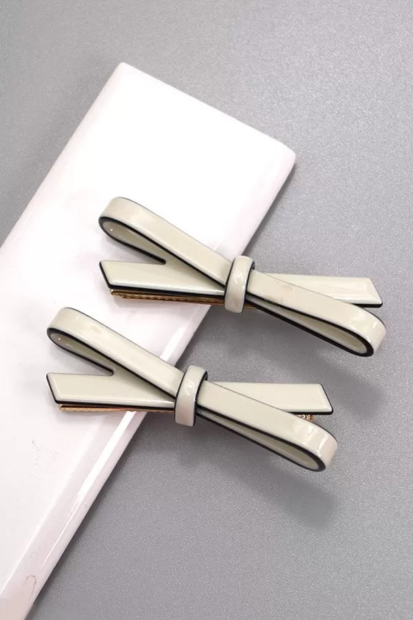 Stephanie Acetate Hair Bow Clips - Sets of 2