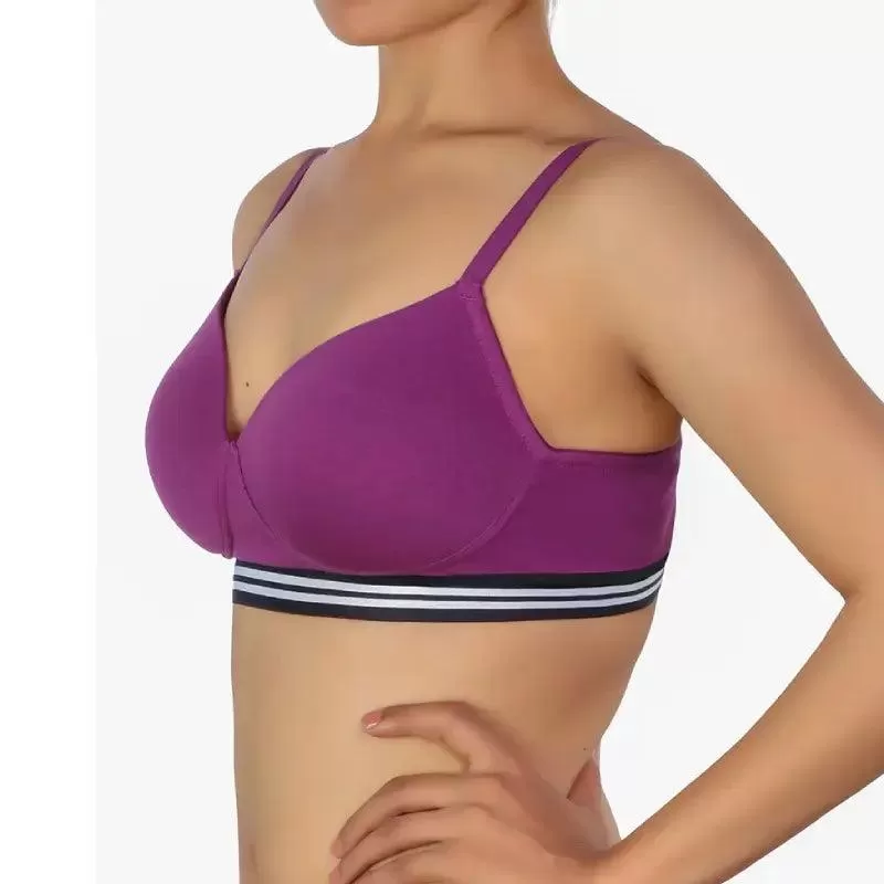 T Shirt Bra Light Padded Non Wired Elastic Waist Band