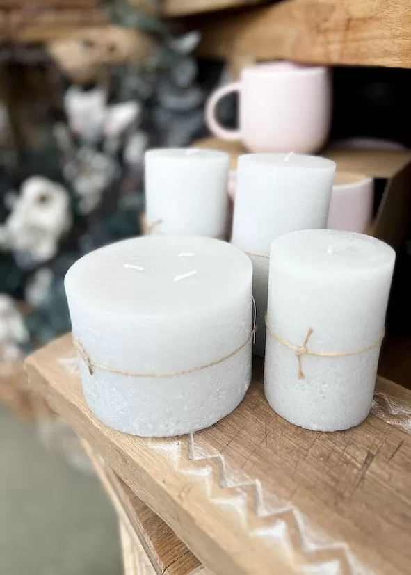 Terra Pillar Candle Natural - 7x10