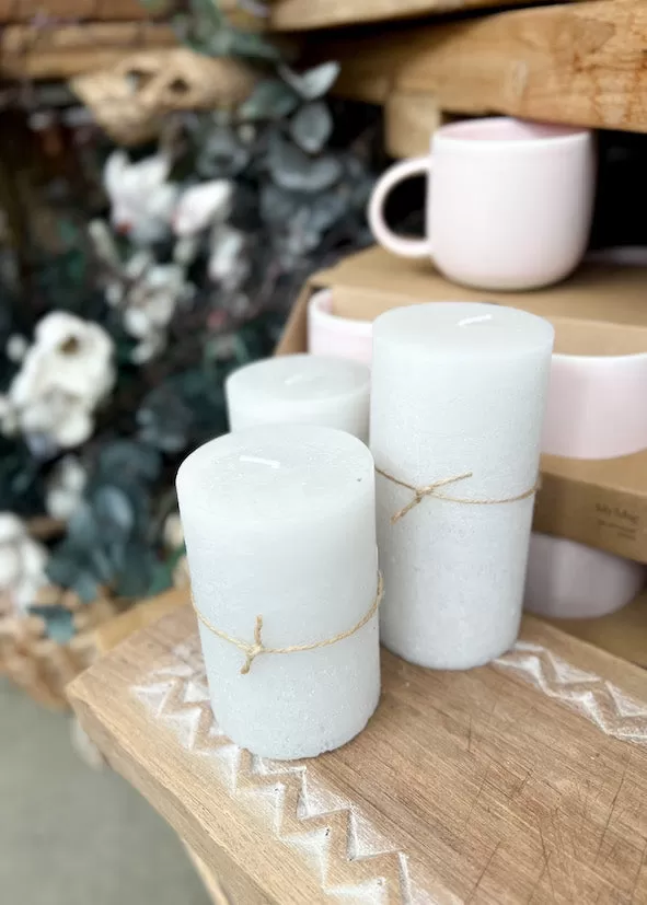 Terra Pillar Candle Natural - 7x10