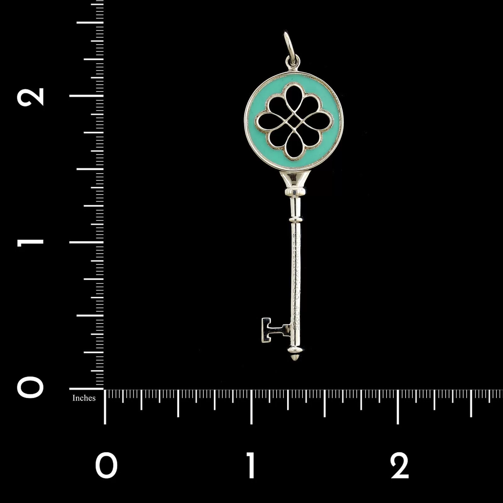 Tiffany & Co. Sterling Silver Enamel Key Pendant