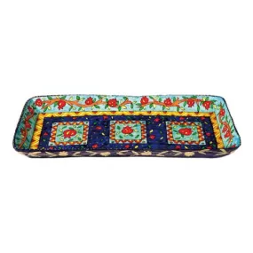 Tray Papier Mache Hand Painted Tray with pomegranates