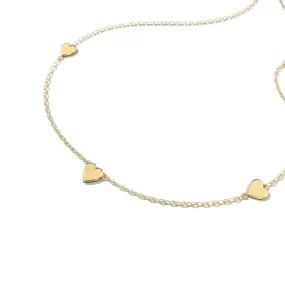 Triple Heart 10K Gold Necklace