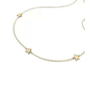 Triple Star 10k Gold Necklace