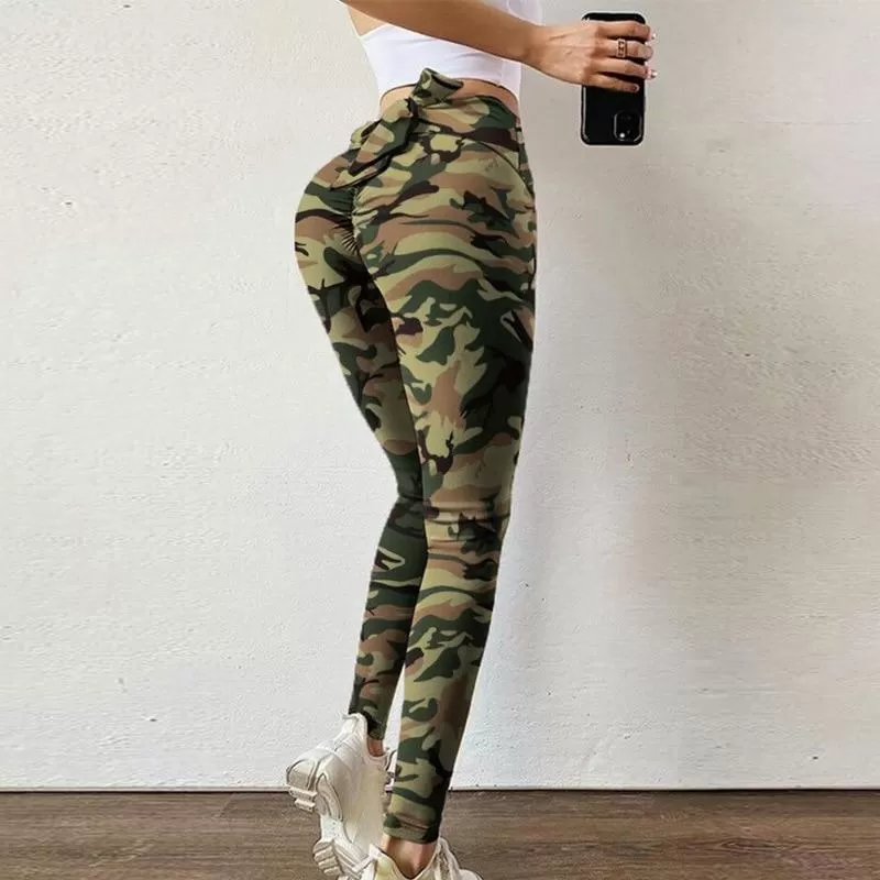 Workout Yoga Pants Print Elegant Sexy Women High Waist Athletic Tights Elasticity Slim Sport Leggings For Fitness