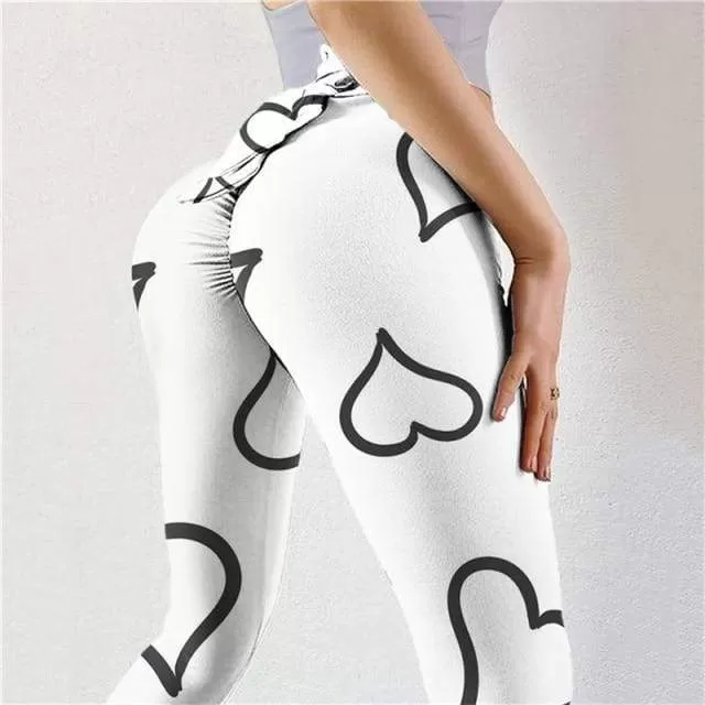 Workout Yoga Pants Print Elegant Sexy Women High Waist Athletic Tights Elasticity Slim Sport Leggings For Fitness